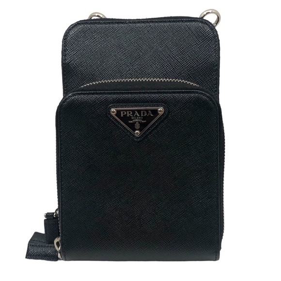 PRADA shoulder bag black Saffiano shoulder bag - Picture 1 of 10